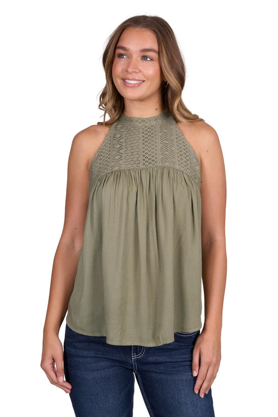 LADIES PURE WESTERN ABIGAIL S/L BLOUSE