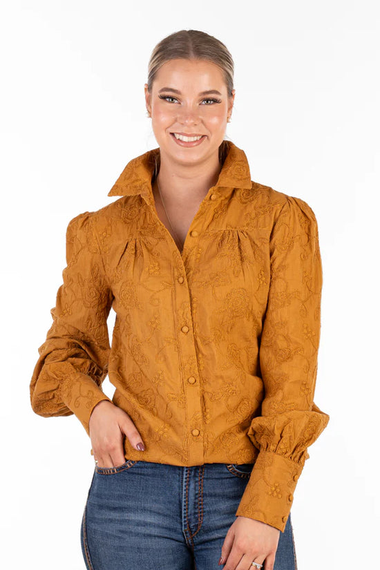 LADIES HITCHLEY AND HARROW L/S LINEN GARMENT