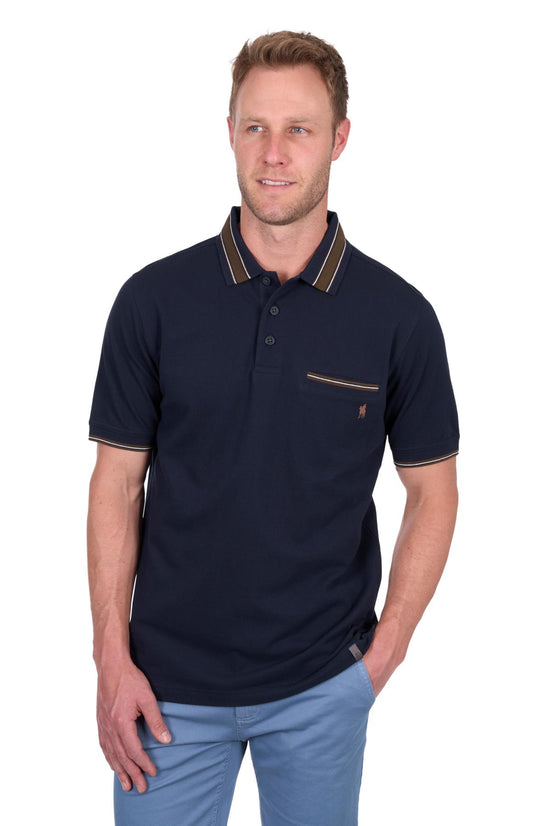 MENS THOMAS COOK BEN TAILORED 1 PKT S/S POLO