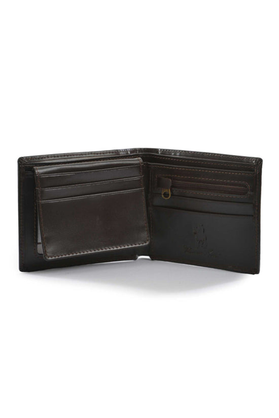 THOMAS COOK LEATHER EDGE WALLET- DARK BROWN