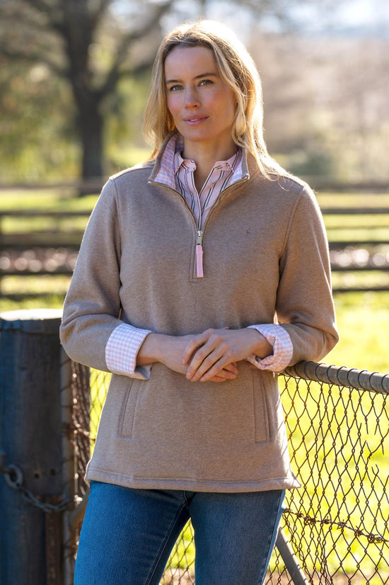 LADIES THOMAS COOK LYDIA 1/4 ZIP RUGBY