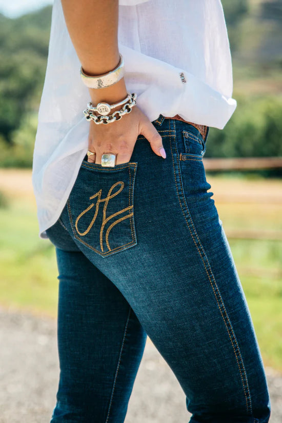 LADIES HITCHLEY AND HARROW TALLAHASSEE HIGH RISE TROUSER JEAN