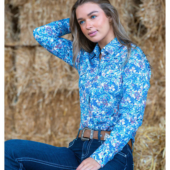 LADIES PURE WESTERN FRANCES L/S SHIRT