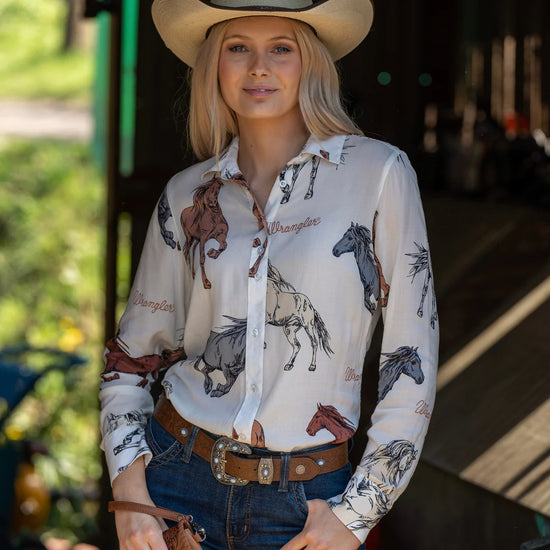 LADIES WRANGLER BEYER L/S SHIRT