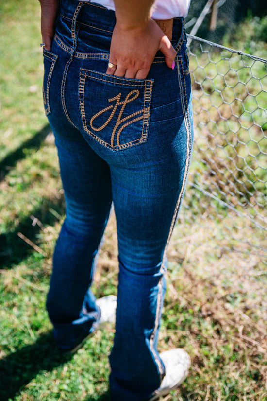 LADIES HITCHLEY AND HARROW CORE RANGE ULTRA HIGH RISE JEANS- 35INCH