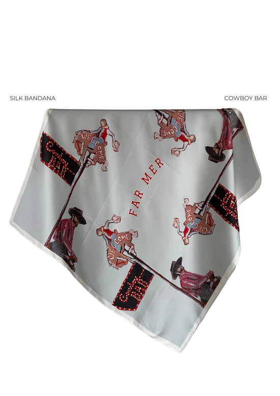 FAR MER COTTON BANDANA- COWBOY BAR
