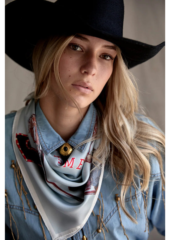 FAR MER COTTON BANDANA- COWBOY BAR