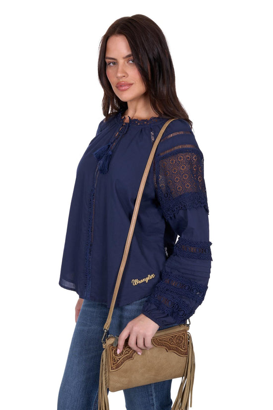 LADIES WRANGLER TAMARA L/S BLOUSE
