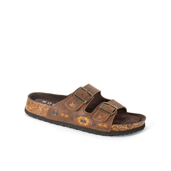 LADIES ROPER DELILAH TAN LEATHER AZTEC