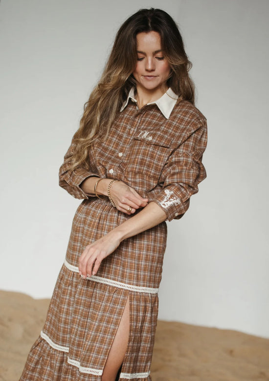 LADIES FAR MER HOMESTEAD CHECK BUTTON-UP