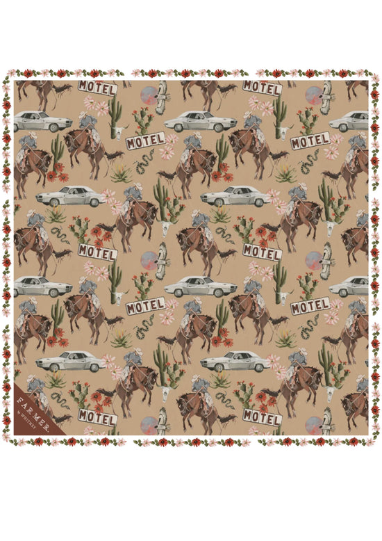FAR MER SILK BANDANA 65x65- NO MANS LAND