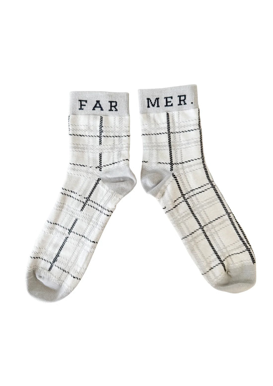FAR MER PASTURE PLAID SOCKS