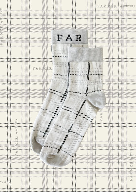 FAR MER PASTURE PLAID SOCKS