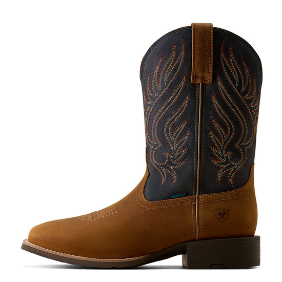 MENS ARIAT SPORT RIGGS H20 WST TAN BARK/ BLUE NIGHTS