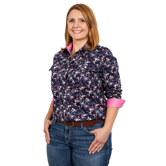 LADIES JUST COUNTRY ABBEY FULL BUTTON WORK SHIRT