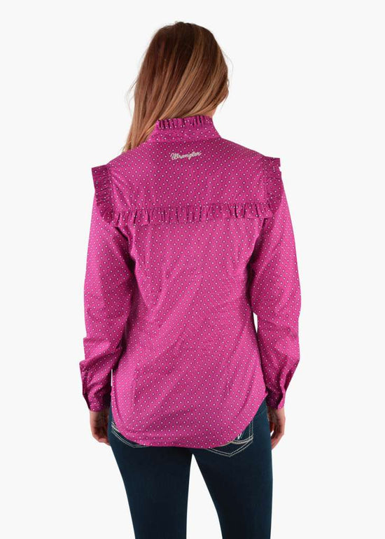 LADIES WRANGLER NIKKA FRILL L/S SHIRT